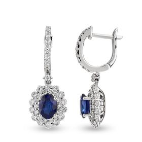 Harem Altın RTK47 3.26 ct Safir Pırlanta Küpe