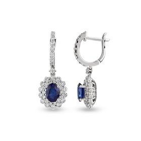 Harem Altın RTK47 3.26 ct Safir Pırlanta Küpe