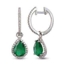 Harem Altın RTK6 1.45 ct Zümrüt Pırlanta Küpe