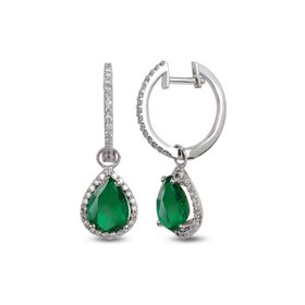 Harem Altın RTK6 1.45 ct Zümrüt Pırlanta Küpe