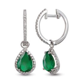 Harem Altın RTK6 1.45 ct Zümrüt Pırlanta Küpe