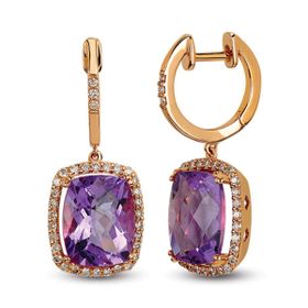 Harem Altın RTK8 4.98 ct Renkli Taşlı Pırlanta Küpe