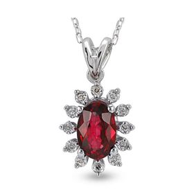 Harem Altın RTKL1 0.62 Ct Pırlanta Yakut Altın Kolye