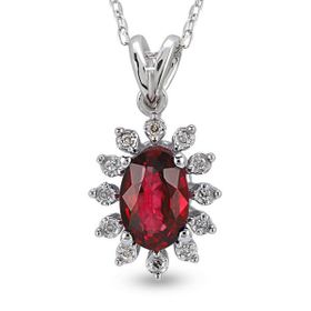 Harem Altın RTKL1 0.62 Ct Pırlanta Yakut Altın Kolye