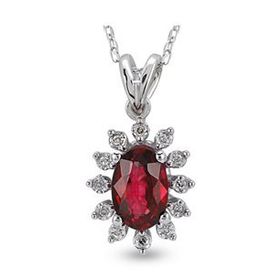 Harem Altın RTKL1 0.62 Ct Pırlanta Yakut Altın Kolye