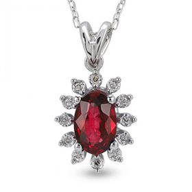 Harem Altın RTKL1 0.62 Ct Pırlanta Yakut Altın Kolye