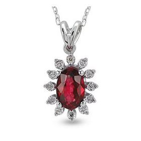 Harem Altın RTKL1 0.62 Ct Pırlanta Yakut Altın Kolye