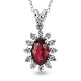 Harem Altın RTKL1 0.62 Ct Pırlanta Yakut Altın Kolye