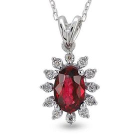 Harem Altın RTKL1 0.62 Ct Pırlanta Yakut Altın Kolye