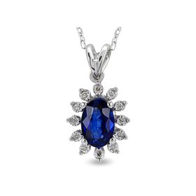 Harem Altın RTKL11 0.52 Ct Pırlanta Safir Altın Kolye
