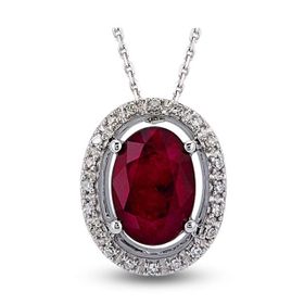 Harem Altın RTKL12 1.03 Ct Pırlanta Yakut Altın Kolye