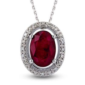 Harem Altın RTKL12 1.03 Ct Pırlanta Yakut Altın Kolye