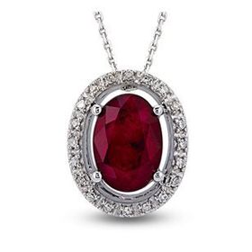 Harem Altın RTKL12 1.03 Ct Pırlanta Yakut Altın Kolye