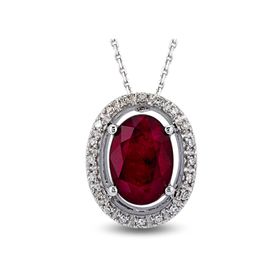 Harem Altın RTKL12 1.03 Ct Pırlanta Yakut Altın Kolye