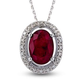 Harem Altın RTKL12 1.03 Ct Pırlanta Yakut Altın Kolye