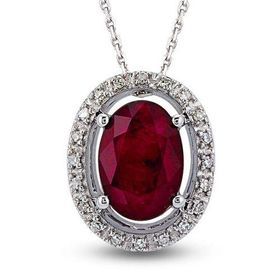 Harem Altın RTKL12 1.03 Ct Pırlanta Yakut Altın Kolye