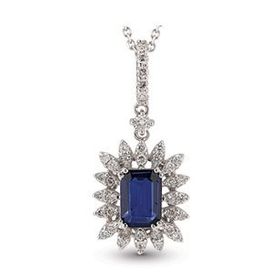 Harem Altın RTKL14 1.32 Ct Pırlanta Safir Altın Kolye