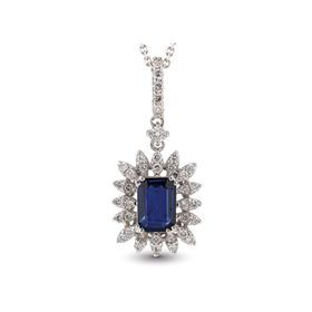 Harem Altın RTKL14 1.32 Ct Pırlanta Safir Altın Kolye