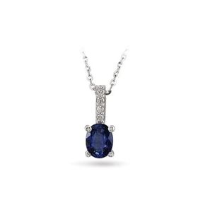 Harem Altın RTKL15 0.50 Ct Pırlanta Safir Altın Kolye