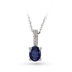 Harem Altın RTKL15 0.50 Ct Pırlanta Safir Altın Kolye