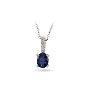 Harem Altın RTKL15 0.50 Ct Pırlanta Safir Altın Kolye