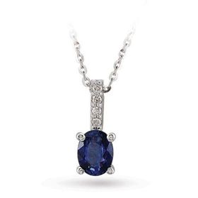 Harem Altın RTKL15 0.50 Ct Pırlanta Safir Altın Kolye
