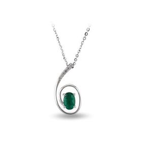 Harem Altın RTKL17 0.50 Ct Pırlanta Zümrüt Altın Kolye