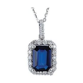 Harem Altın RTKL2 1.21 Ct Pırlanta Safir Altın Kolye
