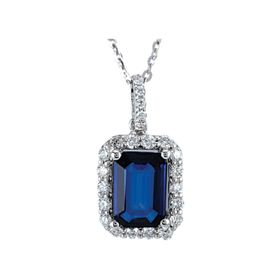 Harem Altın RTKL2 1.21 Ct Pırlanta Safir Altın Kolye
