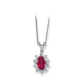 Harem Altın RTKL20 1.32 Ct Pırlanta Yakut Altın Kolye