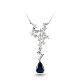 Harem Altın RTKL24 2.15 Ct Pırlanta Safir Altın Kolye