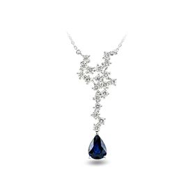 Harem Altın RTKL24 2.15 Ct Pırlanta Safir Altın Kolye