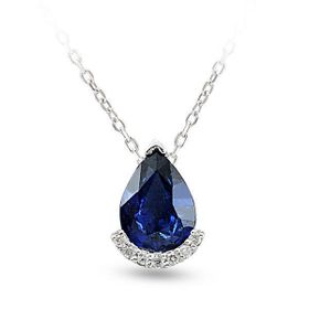 Harem Altın RTKL26 1.12 Ct Pırlanta Safir Altın Kolye
