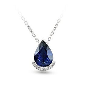Harem Altın RTKL26 1.12 Ct Pırlanta Safir Altın Kolye