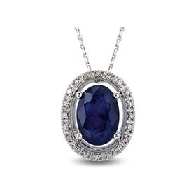 Harem Altın RTKL27 0.79 Ct Pırlanta Safir Altın Kolye