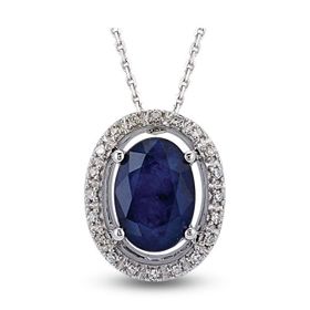 Harem Altın RTKL27 0.79 Ct Pırlanta Safir Altın Kolye