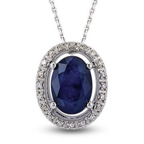 Harem Altın RTKL27 0.79 Ct Pırlanta Safir Altın Kolye
