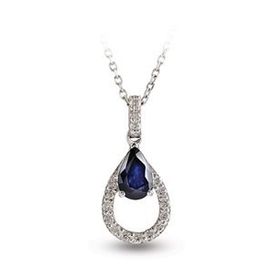 Harem Altın RTKL28 0.54 Ct Pırlanta Safir Altın Kolye