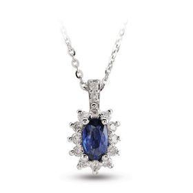 Harem Altın RTKL30 0.51 Ct Pırlanta Safir Altın Kolye