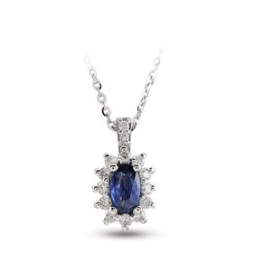 Harem Altın RTKL30 0.51 Ct Pırlanta Safir Altın Kolye