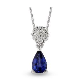 Harem Altın RTKL36 0.52 Ct Pırlanta Safir Altın Kolye