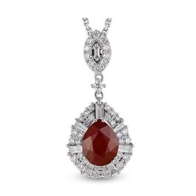 Harem Altın RTKL37 2.90 Ct Pırlanta Yakut Altın Kolye