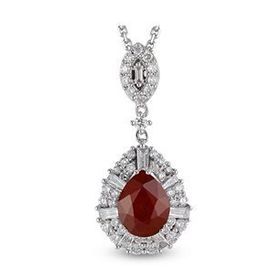 Harem Altın RTKL37 2.90 Ct Pırlanta Yakut Altın Kolye
