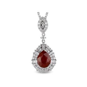 Harem Altın RTKL37 2.90 Ct Pırlanta Yakut Altın Kolye