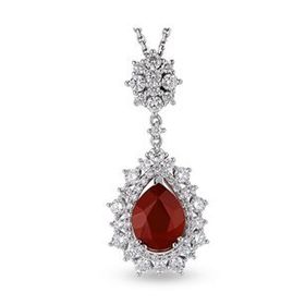 Harem Altın RTKL39 4.15 Ct Pırlanta Yakut Altın Kolye
