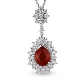 Harem Altın RTKL39 4.15 Ct Pırlanta Yakut Altın Kolye