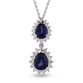 Harem Altın RTKL41 2.28 Ct Pırlanta Safir Altın Kolye