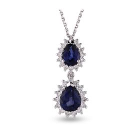 Harem Altın RTKL41 2.28 Ct Pırlanta Safir Altın Kolye