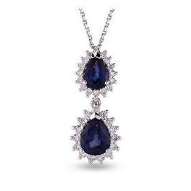 Harem Altın RTKL41 2.28 Ct Pırlanta Safir Altın Kolye