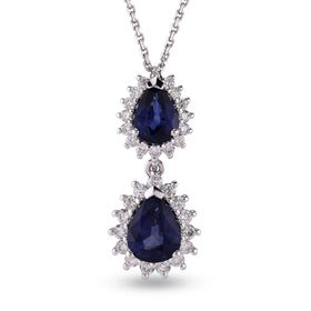 Harem Altın RTKL41 2.28 Ct Pırlanta Safir Altın Kolye